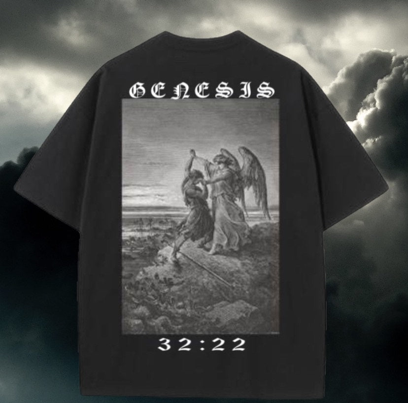 Genesis 32:22 Oversized Heavy-Weight Cotton Tee